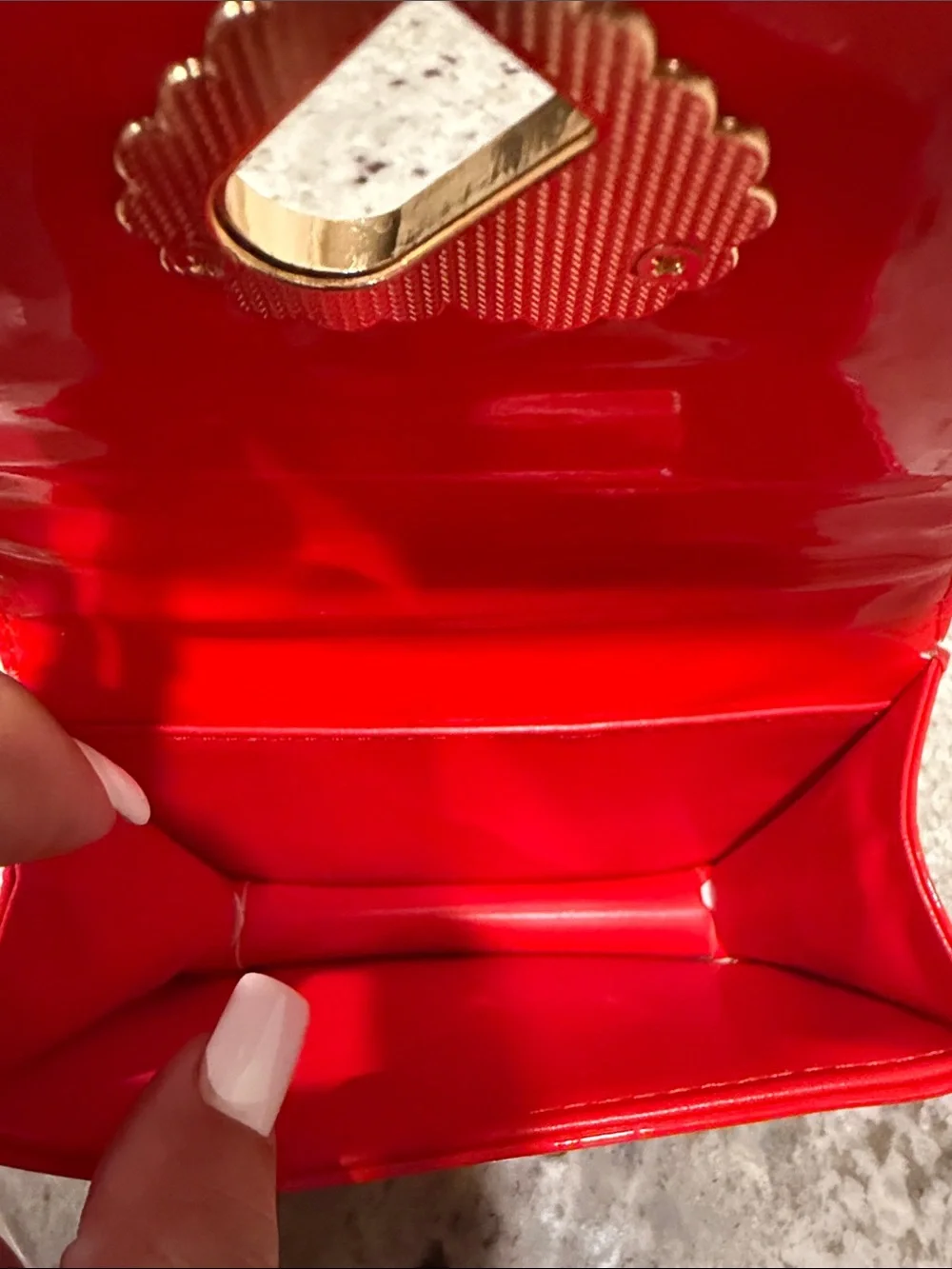 Red Quilted Heart-Accent Pearl Handle mini Toddler bag